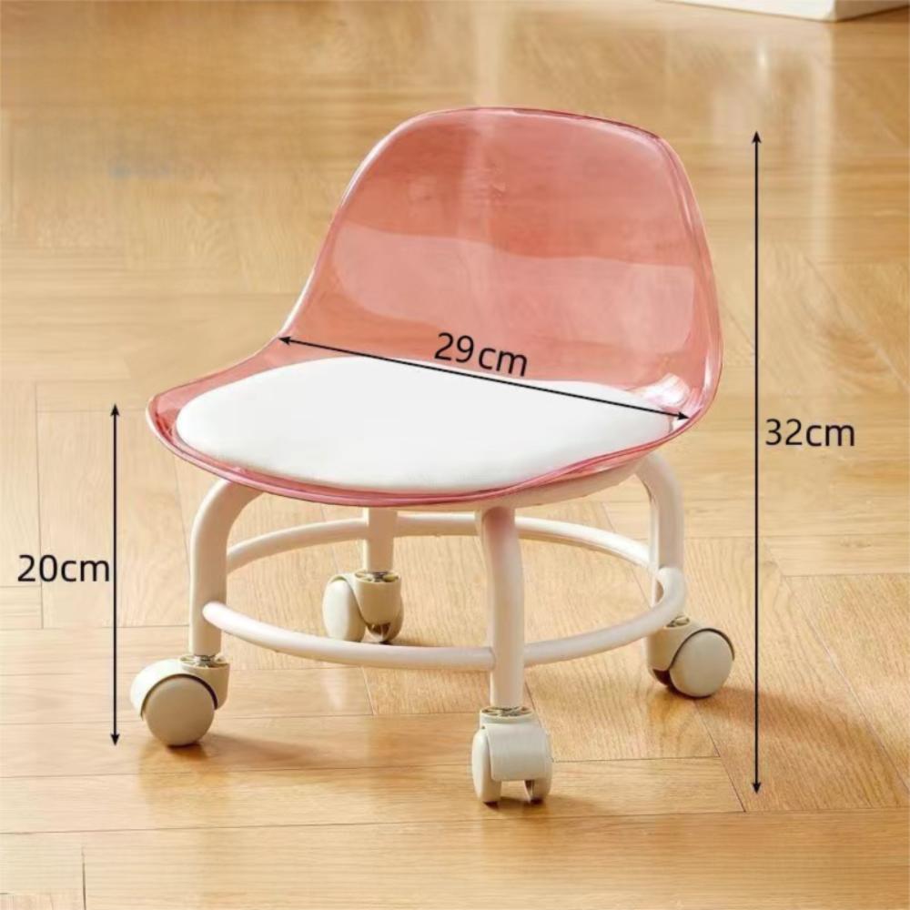 Transparent Low Chair Simple Backrest Seat New Small Stool Household