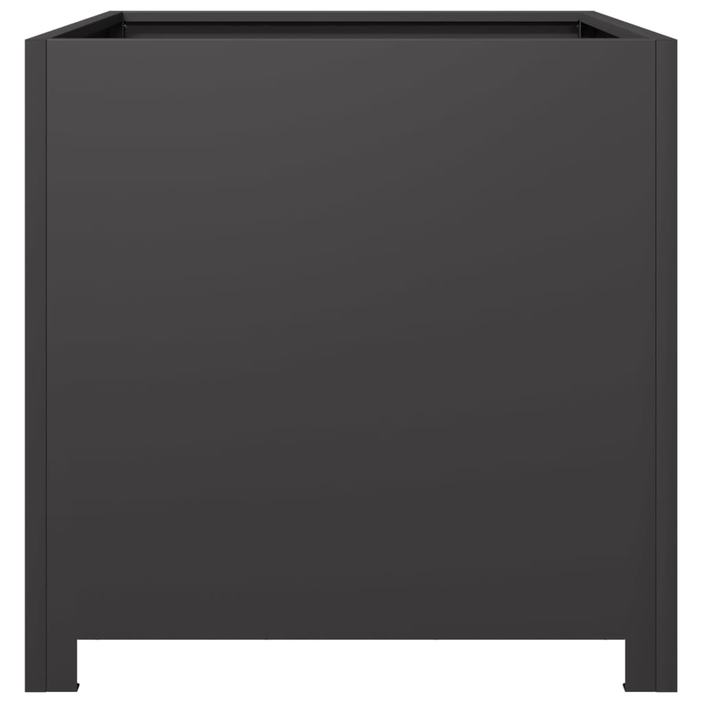 Vidaxl Garden Planter, Black, 50X50X50 Cm, Steel