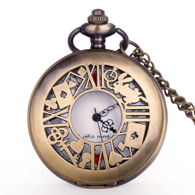 

New Arrival Vintage Quartz Pocket Watches Analog Pendant Necklace Fob Watch