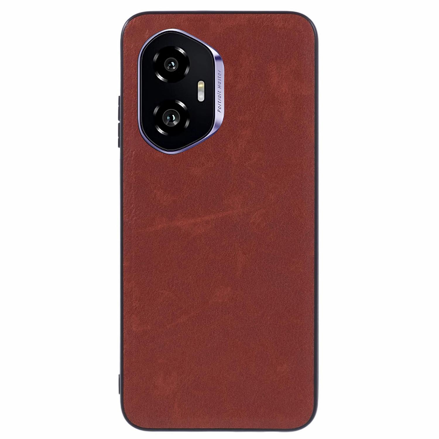 

For Honor 300 Case Retro Leather Coated PC + TPU Phone Cover D