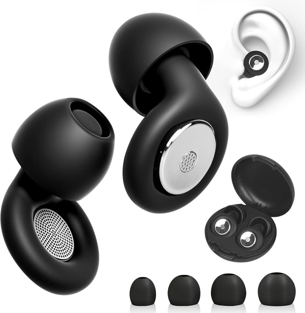 Complete 55dB Sleep Unisex Hearing Sleep Prevent Storage Pouch Perfect for and Use Sound-Blocking Noise-Canceling Earplugs, Reduction, Earbuds,