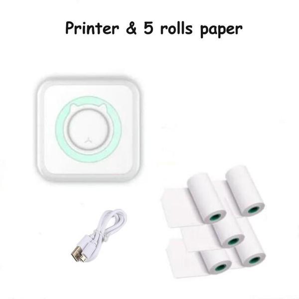 Mini Printer for IPhone and Android, Wireless Mini Photo Printer Label Printer, Portable Mini Thermal Printer for Printing Label