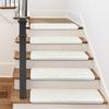 Bullnose Non-Slip Stair Treads -Ultra Plush- Washable Self-Adhesive Carpet Mats, Safety for Elderly & Pets, Peel & Stick Decor