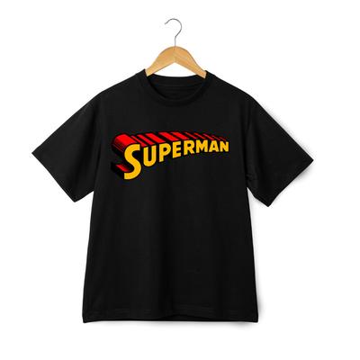 DC Superman Benutzerdefiniertes Grafik-T-Shirt – Retro Bold Comic Logo Design