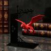 Akcesoria do domu w stylu smoczym Magiczna Pływająca Półka Lampka, Ciepłe Nocne Światło LED, Dekoracja Statua Magii Fantasy Wystrój Kącika do Czytania, Unikalne