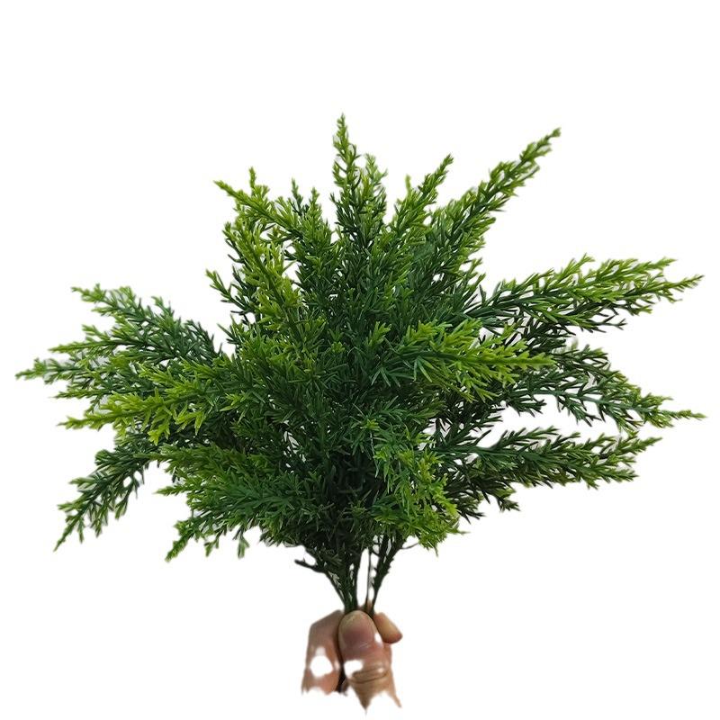 Artificial Green Pine and Cypress Leaves for Indoor/Outdoor Decoration, Soft Rubber, DIY Christmas Accessories