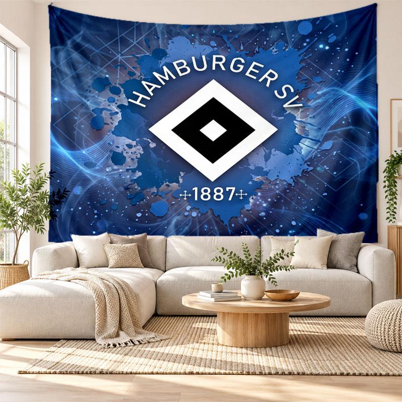 Hamburger SV Football Wall Tapestry, Soft Fabric Wall Hanging, Decorative Backdrop For Bedroom Home Wall Art