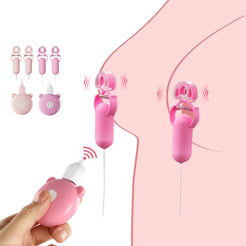 10 Frekvens Brystklemmer Vibrerende Brystklemmer Brystvortestimulator Kablede Vibratorer Egg Sexleketøy for Kvinner Par Moro