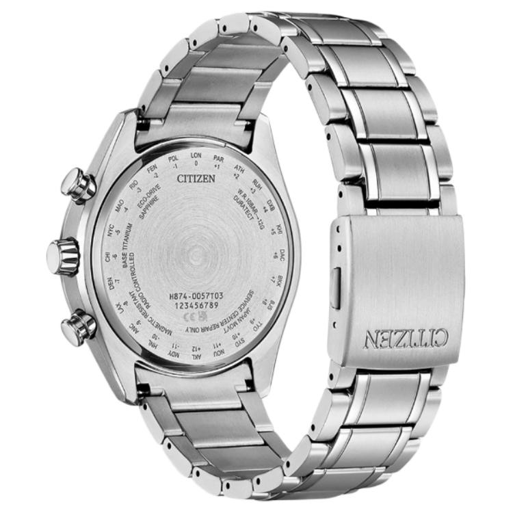 CITIZEN 100m Water Resistant Light Powered Quartz Movement Super Titanium Strap Watch Men's Watches BY1010-81H