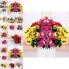 Luxuriöser künstlicher 10-köpfiger künstlicher Stiefmütterchen-Seidenblumenstrauß für Heim- und Hochzeitsdekoration