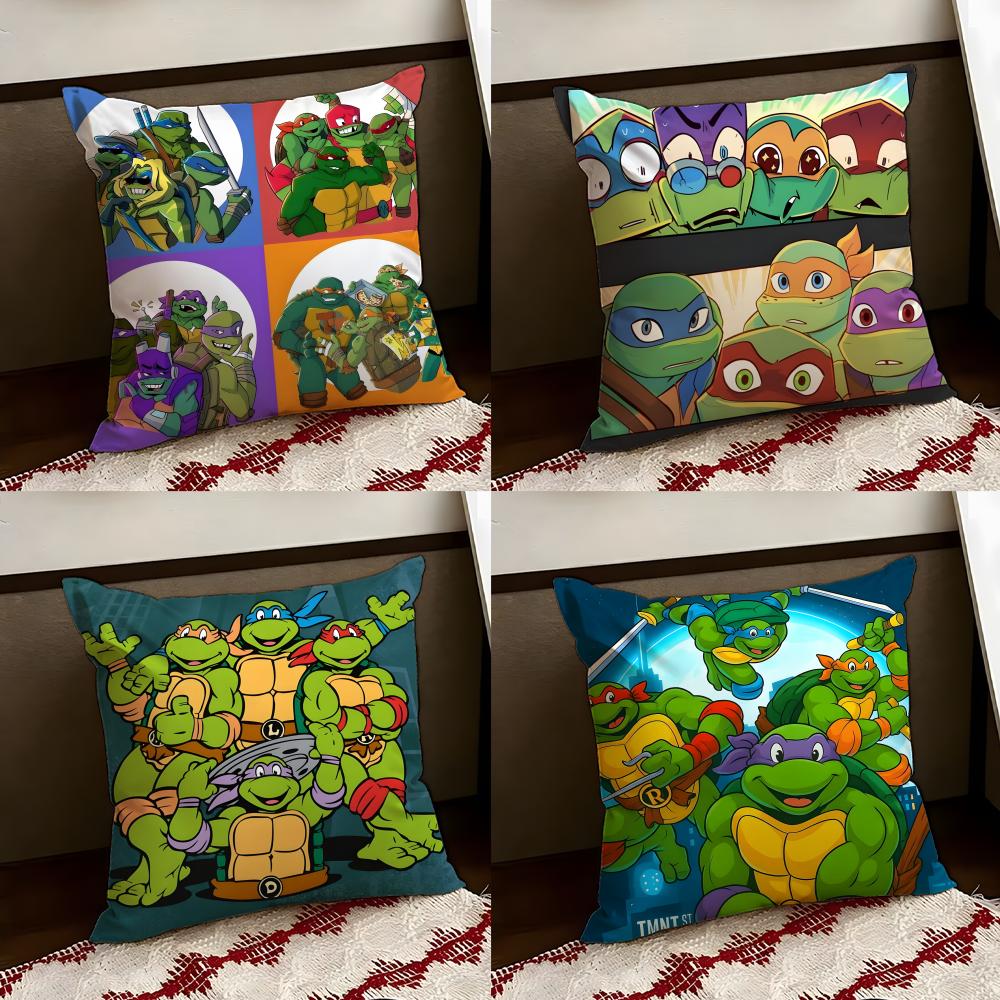 Teenage Mutant NNinja Turtles Cushion Cover Reversible Soft Durable Pillow Cover Home Car MultiScene Use for Daily Comfort