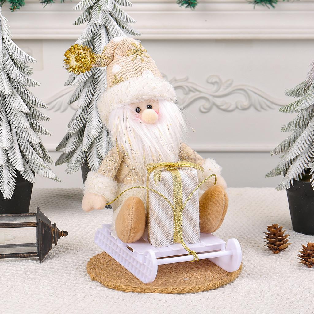 Julkälke Docka Dekoration Med Plast Och Polyester För Högtidlig Festlig Utställning