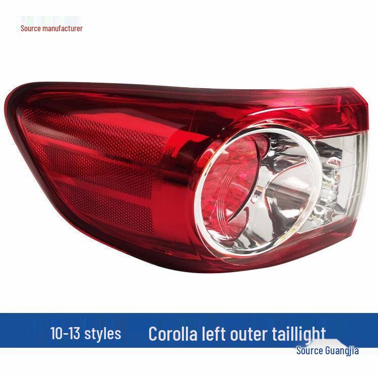 Compatible Toyota Corolla Taillight Cover for 07-09, 10-13 Models - Rear Headlight Brake Light Half Assembly