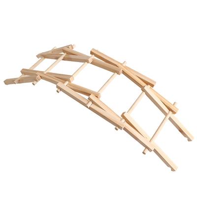 Homemade Bailey Arch Bridge DIY Handmade Model Wooden Strip Bridge Assembly Technique Children's Puzzle Toy Making
