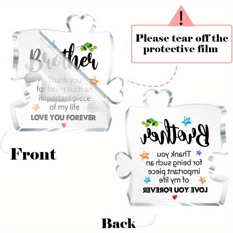 "Important Piece" Brother Puzzle - Thank You Acrylic Gift from Sister