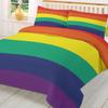 Colorful Rainbow Stripes Simple Duvet Cover With Pillow Case Custom 3pcs Bedding Set Quilt Cover Double Bed Home Textile