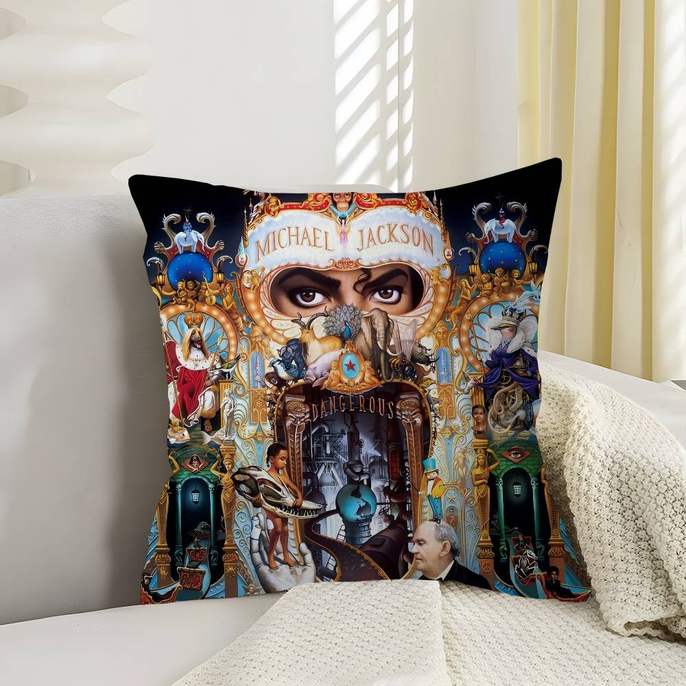 MJ Mmichael Jjackson Pillow Gifts Home Office Furnishings Bedroom Sofa Car Cushion Cover Case Xcm