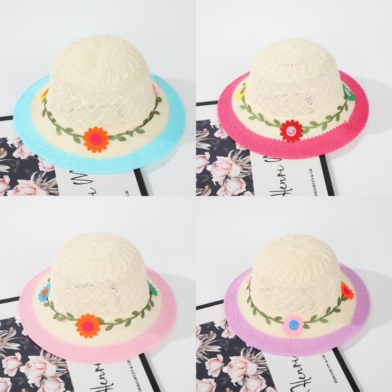 Scenic spot stall supply, summer baby hats, sun protection children's straw hats, children's sun hats, summer cool hats, children's hats