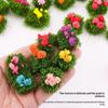 Model Mini Artificial Flower Cluster 6Pcs for Diorama Sand Table Railroad Scenery Layout Realistic Plant Decor Set