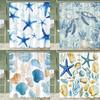 Cute Cartoon Ocean, Starfish, Shells Dolphin Printed Shower Curtain With Hooks, Bathroom Curtain, Bathroom Decor Window Curtain