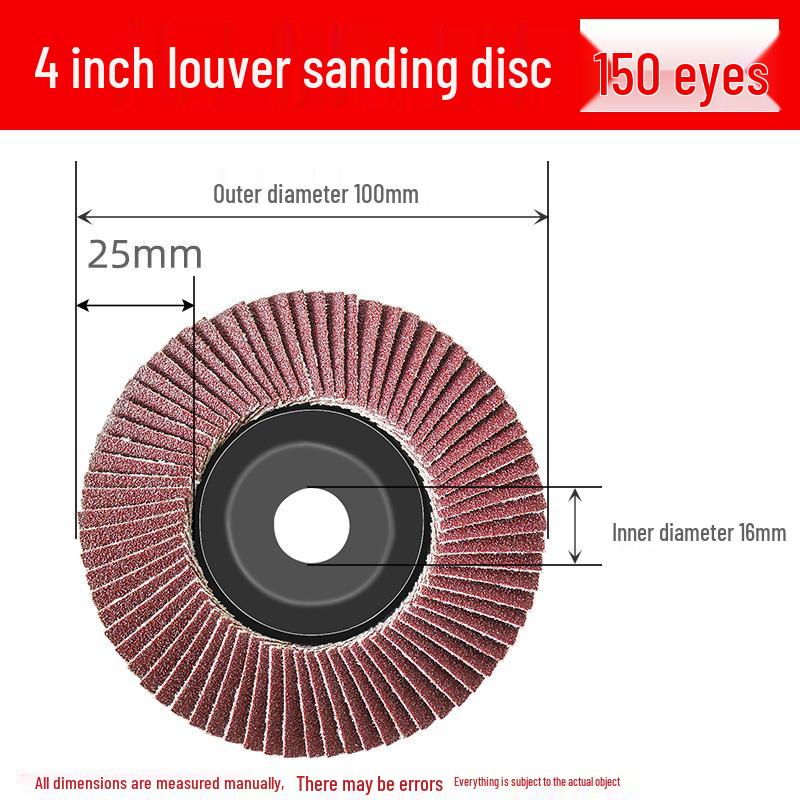 Thickened Flap Grinding Disc for Angle Grinder, Sand Polishing Wheel for Stainless Steel, 100 Thousand-Leaf Design
