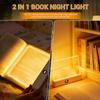 Smart Led Reading Light, Book Lights At Night, Rechargeable Clear Flat Reading Lights with 3 Colors & Timer, Eye-Friendly Glow