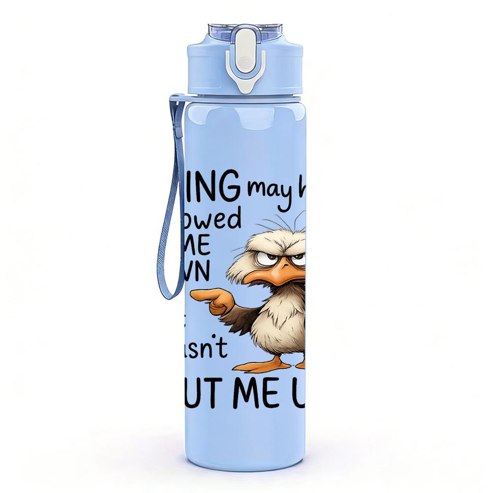 1PC Elder Owl Aging Quote Graphic,750ml Color Plastic Sports Water Bottle,Leakproof Flip Straw Lid,Suitable for Sports Office Home Use