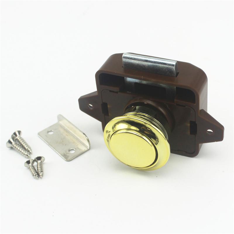 Camper Car Push Lock 20mm RV Caravan Boat Motor Home Cabinet Drawer Latch Button Locks For Furniture Hardware Door Lock