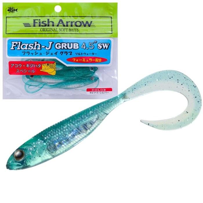Fish Arrow Flash J Grub 4.5SW #121 Glow Orange/S 4.5 inch