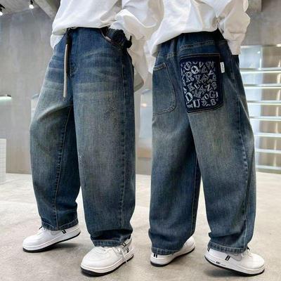 Jeans til drenge til forår/efterår: Løse, Lige Lange Bukser til Større Børn 2026