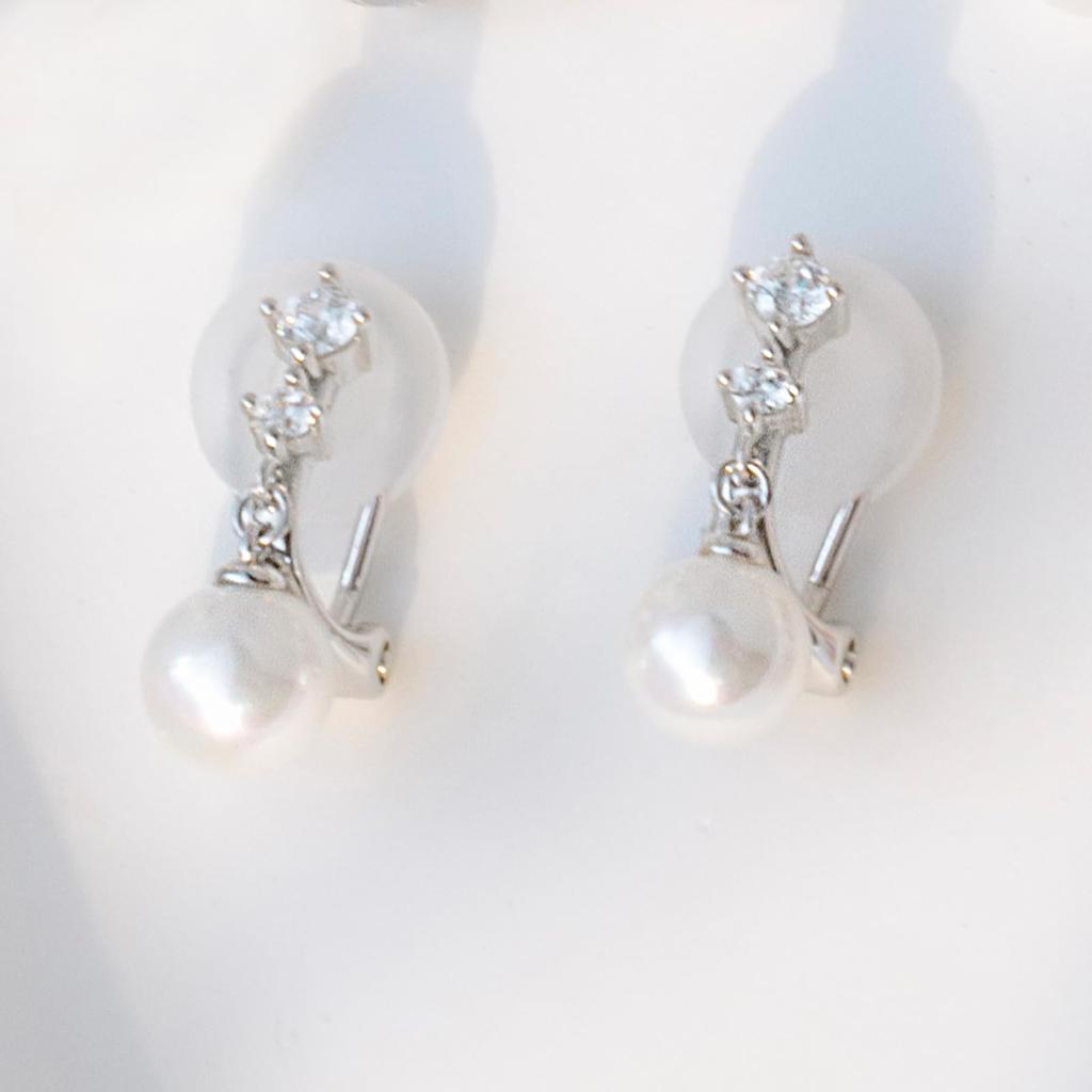 6mm Perlenohrringe für 925 süß für Schulanfang Abschlussgeschenke für Frauen in ihren und Schmuck FH.bird Damen, Hängend, Schmerzfrei, Hypoallergen,