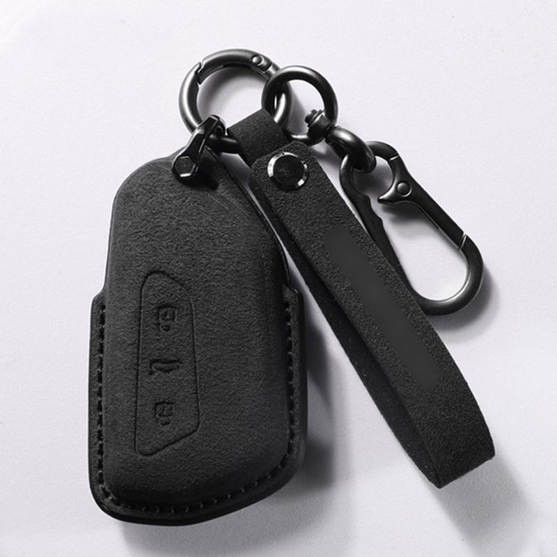 Leather Car Key Case Cover For Vw Volkswagen Golf 8 Mk8 Id.3 Id.4 Cupra Skoda Octavia A8 Seat Leon  Formentor Tarraco