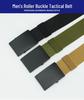 Men's No-Hole Canvas Belt with Automatic Buckle - Versatile Casual Jeans Nylon Leather Belt