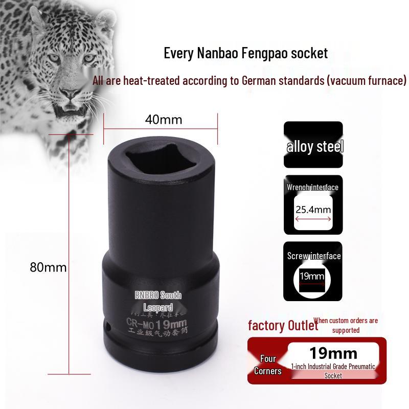 Industrial Grade Heavy Duty 1-Inch Pneumatic Hex Socket for Truck Tires