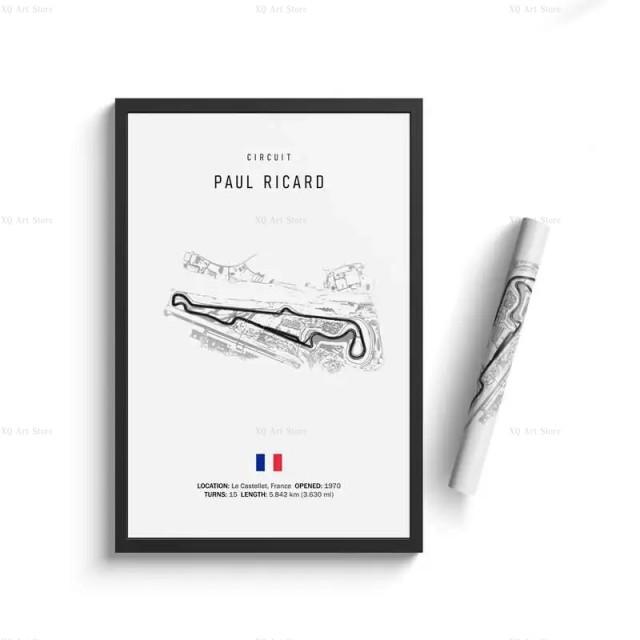 Nordic France Spain Imola Racing Track Circuit Canvas Painting F1 Wall Art Posters Aesthetic Motorsport Decoration Room Decor