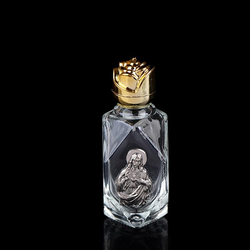 1 Stück tragbare katholische Weihwasserflasche Goldene christliche Jungfrau Skulptur Flasche Weihwasserflasche zur Aufbewahrung von Weihwasser