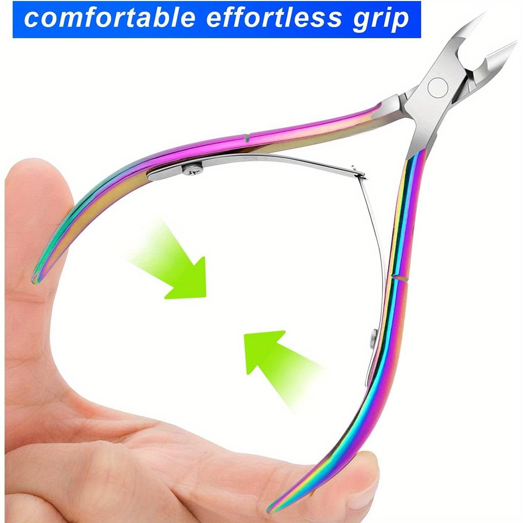 Xiaomi 4 Pcs Stainless Steel High-Quality Cuticle Nipper Precision Dead Light Beige Remover Nail and Toenail Peeling Tool Dual Spring