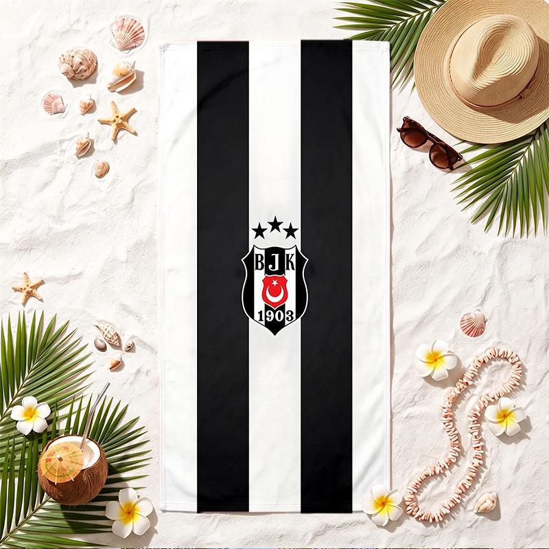 BJK FC Weiches Strandtuch Stilvolles Strand- und Poolhandtuch für den Sommerurlaub am Meer Reisen