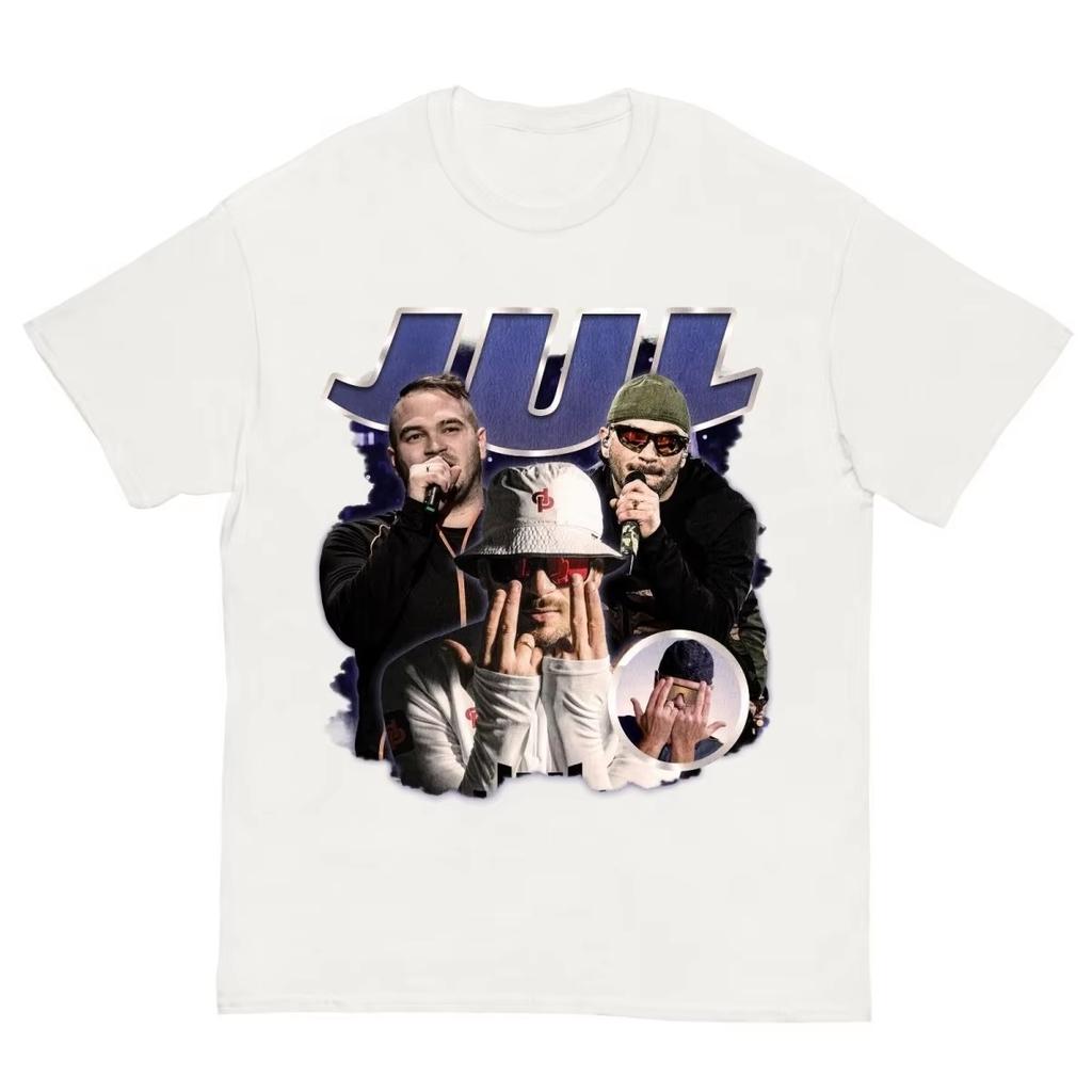 Rappeur Français JUL 2026 Concert Impression Hip Hop Streetwear Mode Unisexe 2026 Été Unisexe Et T-shirt Unisexe