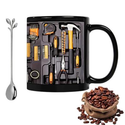 Tazza da Caffè Cassetta degli Attrezzi da Meccanico Tazza in Ceramica Stile Cassetta degli Attrezzi 11oz Regalo a Tema Attrezzi per Meccanici Papà