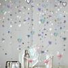 4pcs 39.36ft Streamers Iridescent 3D Heart Twinkle Star Garland Holographic Paper Streamer Banner for Birthday Mother's Day Anniversary