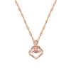 Water Drop Smart Light Luxury Temperament Gorgeous Full Diamond Necklace Female Versatile Collarbone Chain Titanium Steel Chain