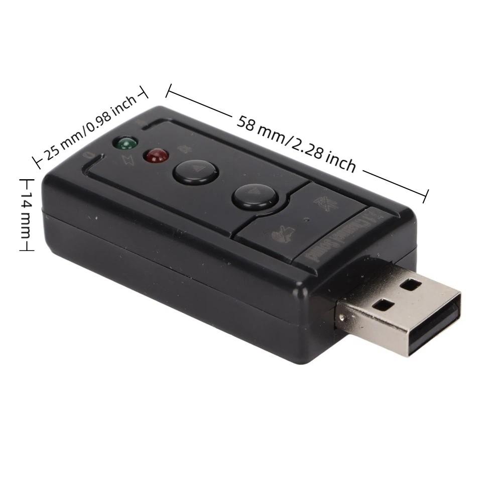Internal Amplifier and Volume Controls Virtual Sound Card with 3.5mm and Microphone Ports USB External Sound Adapter