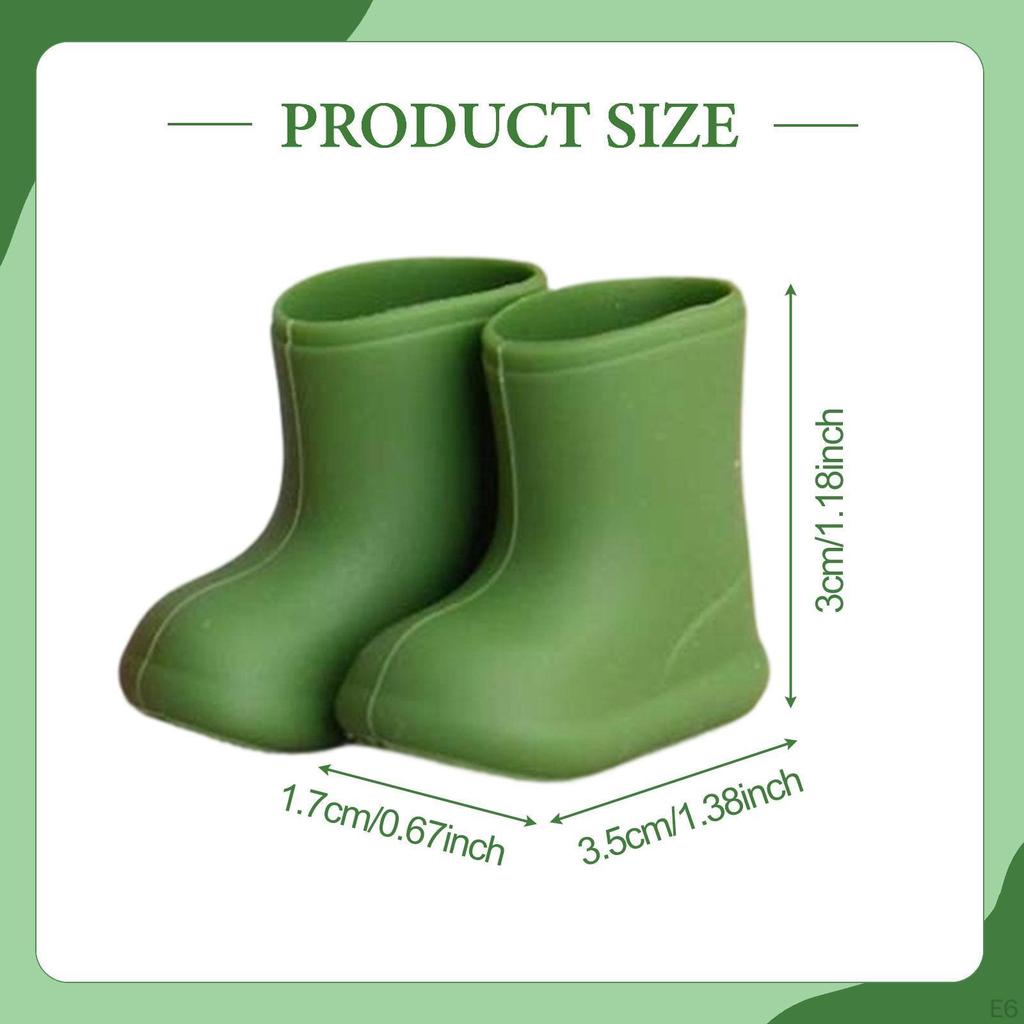 Doll Miniature Shoes Flexible Nonslip Rain Boots Toy Costume Replacement Silicone Handmade