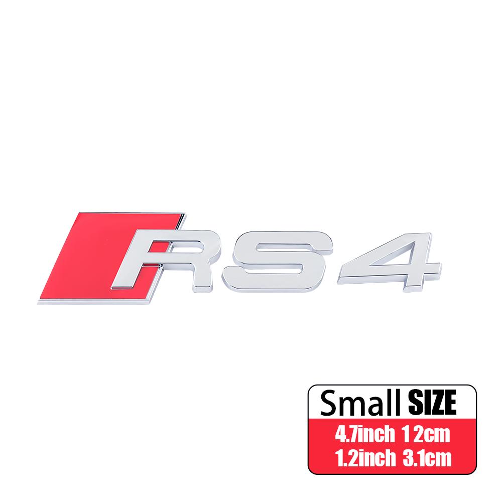 3D ABS RS3 RS4 RS5 RS6 RS7 RS8 Emblem Car Body Rear Trunk Decoration Stickers Accessories For  kcpn5 A4 A6 C7 8V B6 B7 Q7 B8 A3 8P