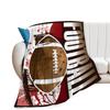 Rugby-Muster digital bedruckte Polyester-Schlafzimmer-Samt-Flanell-Decke Fleece-weiche Sofa-Überwurfdecken für Betten