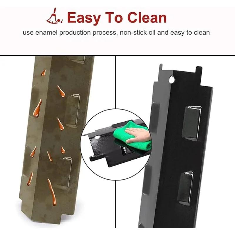 Grill Hitzeschutzblech Porzellanbeschichtete Gusseisen Grillroste Universell Strapazierfähig BBQ Kochroste Gasgrill Barbecue Ersatz