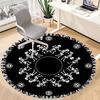 1pc Skeletal Celebration Office Round Area Rug,  Mat Suitable For Office, Under Office Chairs Bedroom Living Room Home Decor, Room Deco