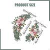 2 Pieces Artificial Flower Swag Floral Backdrop Rustic Hanging Handmade Silk Flowers Wedding Arch