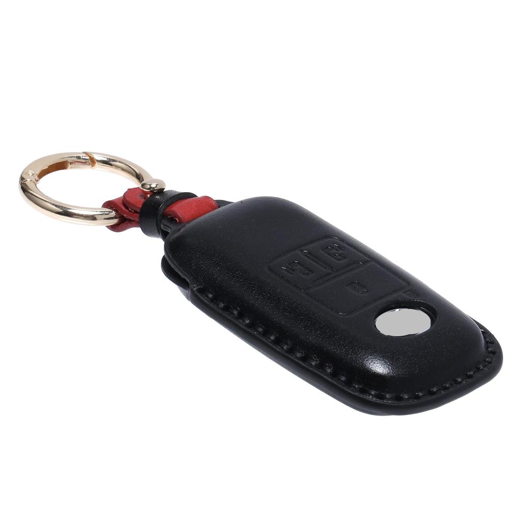 LiLiE Toyota Rumi Daihatsu Move Canvas Tanto Custom Tall Atley Genuine Leather Smart Key Case, 3D Premium Leather Black